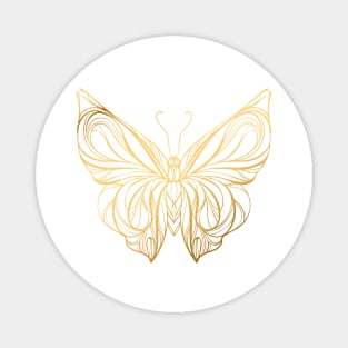 Gold Butterfly Magnet